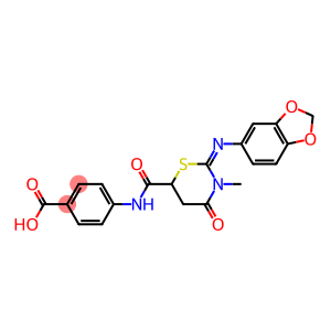 4-({[2-(1,3-benzodioxol-5-ylimino)-3-methyl-4-oxo-1,3-thiazinan-6-yl]carbonyl}amino)benzoic acid