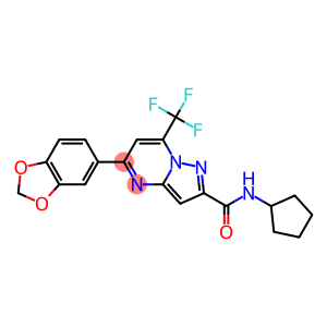 5-(1,3-benzodioxol-5-yl)-N-cyclopentyl-7-(trifluoromethyl)pyrazolo[1,5-a]pyrimidine-2-carboxamide