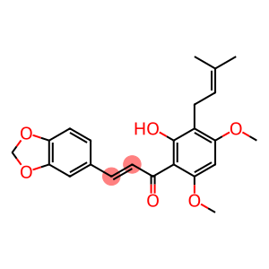 3-(1,3-benzodioxol-5-yl)-1-[2-hydroxy-4,6-dimethoxy-3-(3-methyl-2-butenyl)phenyl]-2-propen-1-one