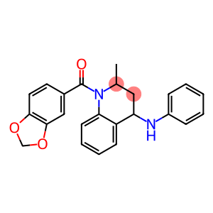 1-(1,3-benzodioxol-5-ylcarbonyl)-2-methyl-N-phenyl-1,2,3,4-tetrahydro-4-quinolinamine