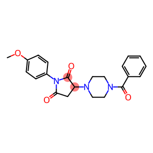 3-(4-benzoyl-1-piperazinyl)-1-(4-methoxyphenyl)-2,5-pyrrolidinedione