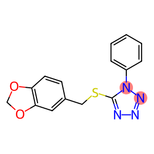 1,3-benzodioxol-5-ylmethyl 1-phenyl-1H-tetraazol-5-yl sulfide