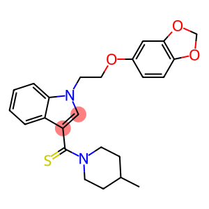 1-[2-(1,3-benzodioxol-5-yloxy)ethyl]-3-[(4-methyl-1-piperidinyl)carbothioyl]-1H-indole