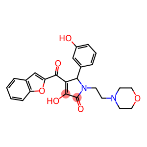 4-(1-benzofuran-2-ylcarbonyl)-3-hydroxy-5-(3-hydroxyphenyl)-1-[2-(4-morpholinyl)ethyl]-1,5-dihydro-2H-pyrrol-2-one