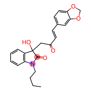 3-[4-(1,3-benzodioxol-5-yl)-2-oxo-3-butenyl]-1-butyl-3-hydroxy-1,3-dihydro-2H-indol-2-one