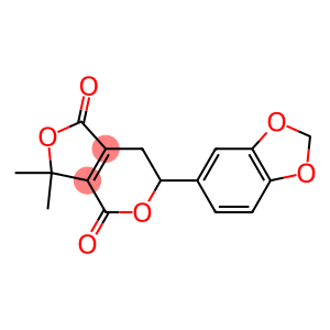 6-(1,3-BENZODIOXOL-5-YL)-3,3-DIMETHYL-6,7-DIHYDROFURO(3,4-C)PYRAN-1,4(3H)-DIONE