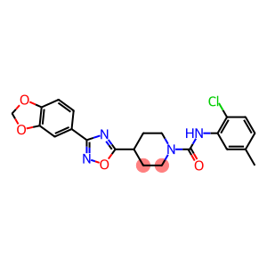 4-[3-(1,3-BENZODIOXOL-5-YL)-1,2,4-OXADIAZOL-5-YL]-N-(2-CHLORO-5-METHYLPHENYL)PIPERIDINE-1-CARBOXAMIDE