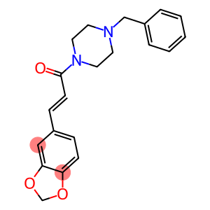 3-(1,3-BENZODIOXOL-5-YL)-1-(4-BENZYLPIPERAZINO)-2-PROPEN-1-ONE