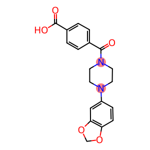 4-([4-(1,3-BENZODIOXOL-5-YL)PIPERAZIN-1-YL]CARBONYL)BENZOIC ACID