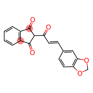 2-(3-BENZO[3,4-D]1,3-DIOXOLEN-5-YLPROP-2-ENOYL)INDANE-1,3-DIONE