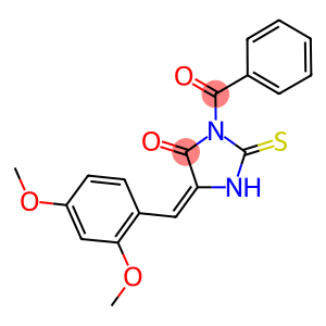 3-BENZOYL-5-(2,4-DIMETHOXY-BENZYLIDENE)-2-THIOXO-IMIDAZOLIDIN-4-ONE