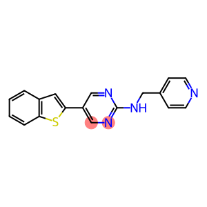 5-(1-BENZOTHIEN-2-YL)-N-(PYRIDIN-4-YLMETHYL)PYRIMIDIN-2-AMINE