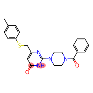 2-(4-BENZOYL-1-PIPERAZINYL)-6-{[(4-METHYLPHENYL)SULFANYL]METHYL}-4(3H)-PYRIMIDINONE