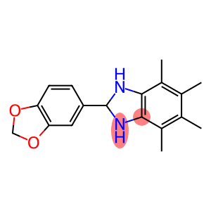 2-(1,3-benzodioxol-5-yl)-4,5,6,7-tetramethyl-2,3-dihydro-1H-benzo[d]imidazole