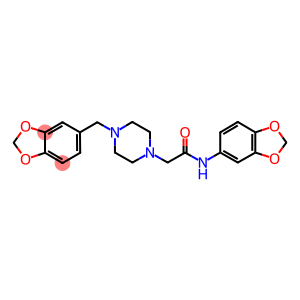 2-(4-(BENZO[D]1,3-DIOXOLAN-5-YLMETHYL)PIPERAZINYL)-N-BENZO[D]1,3-DIOXOLEN-5-YLETHANAMIDE