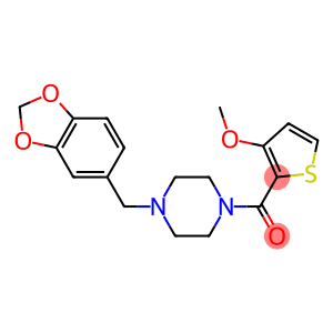 [4-(1,3-benzodioxol-5-ylmethyl)piperazino](3-methoxy-2-thienyl)methanone