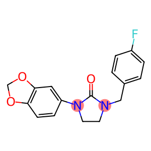 1-(1,3-BENZODIOXOL-5-YL)-3-(4-FLUOROBENZYL)IMIDAZOLIDIN-2-ONE