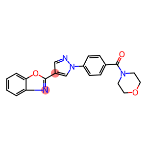 4-[4-(4-(BENZOXAZOL-2-YL)-1H-PYRAZOL-1-YL)BENZOYL]MORPHOLINE