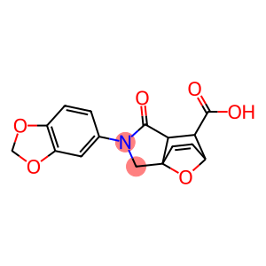 3-BENZO[1,3]DIOXOL-5-YL-4-OXO-10-OXA-3-AZA-TRICYCLO[5.2.1.0(1,5)]DEC-8-ENE-6-CARBOXYLIC ACID