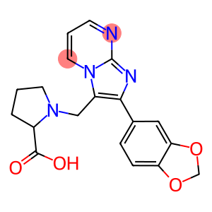 1-(2-BENZO[1,3]DIOXOL-5-YL-IMIDAZO[1,2-A]PYRIMIDIN-3-YLMETHYL)-PYRROLIDINE-2-CARBOXYLIC ACID