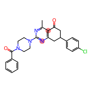 2-(4-BENZOYL-1-PIPERAZINYL)-7-(4-CHLOROPHENYL)-4-METHYL-7,8-DIHYDRO-5(6H)-QUINAZOLINONE