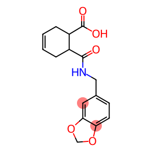 6-([(1,3-BENZODIOXOL-5-YLMETHYL) AMINO] CARBONYL) CYCLOHEX-3-ENE-1-CARBOXYLIC ACID