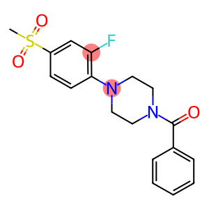 1-BENZOYL-4-[2-FLUORO-4-(METHYLSULFONYL)PHENYL]PIPERAZINE