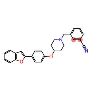 3-((4-[4-(1-BENZOFURAN-2-YL)PHENOXY]PIPERIDIN-1-YL)METHYL)BENZONITRILE