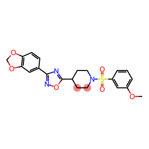 4-[3-(1,3-BENZODIOXOL-5-YL)-1,2,4-OXADIAZOL-5-YL]-1-[(3-METHOXYPHENYL)SULFONYL]PIPERIDINE