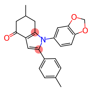 1-BENZO[D]1,3-DIOXOLAN-5-YL-6-METHYL-2-(4-METHYLPHENYL)-5,6,7-TRIHYDROINDOL-4-ONE