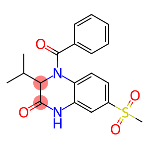 4-BENZOYL-3-ISOPROPYL-7-(METHYLSULFONYL)-3,4-DIHYDROQUINOXALIN-2(1H)-ONE