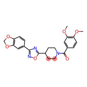 4-[3-(1,3-BENZODIOXOL-5-YL)-1,2,4-OXADIAZOL-5-YL]-1-(3,4-DIMETHOXYBENZOYL)PIPERIDINE