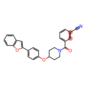 3-((4-[4-(1-BENZOFURAN-2-YL)PHENOXY]PIPERIDIN-1-YL)CARBONYL)BENZONITRILE