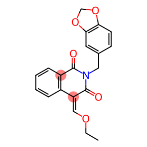 2-BENZO[1,3]DIOXOL-5-YLMETHYL-4-ETHOXYMETHYLENE-4H-ISOQUINOLINE-1,3-DIONE