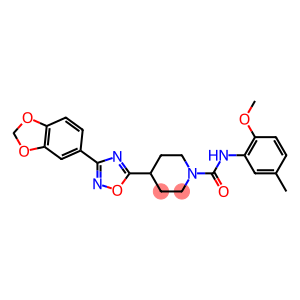 4-[3-(1,3-BENZODIOXOL-5-YL)-1,2,4-OXADIAZOL-5-YL]-N-(2-METHOXY-5-METHYLPHENYL)PIPERIDINE-1-CARBOXAMIDE