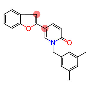 5-(1-BENZOFURAN-2-YL)-1-(3,5-DIMETHYLBENZYL)PYRIDIN-2(1H)-ONE