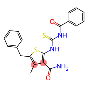 2-{[(benzoylamino)carbothioyl]amino}-5-benzyl-4-methyl-3-thiophenecarboxamide