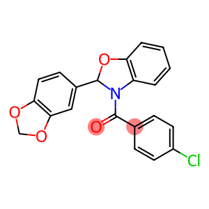 [2-(1,3-benzodioxol-5-yl)-2,3-dihydro-1,3-benzoxazol-3-yl](4-chlorophenyl)methanone