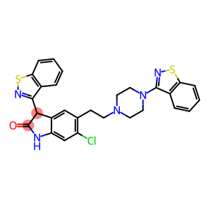 3-(Benzo[d]isothiazol-3-yl)-5-(2-(4-(benzo[d]isothiazol-3-yl)piperazin-1-yl)ethyl)-6-chloroindolin-2-one