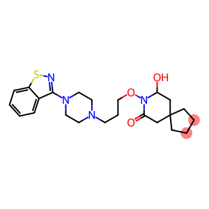 8-[3-[4-(1,2-Benzisothiazol-3-yl)-1-piperazinyl]propyloxy]-9-hydroxy-8-azaspiro[4.5]decan-7-one