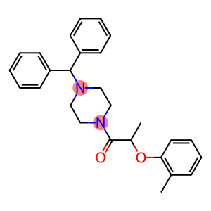 2-(4-benzhydryl-1-piperazinyl)-1-methyl-2-oxoethyl 2-methylphenyl ether