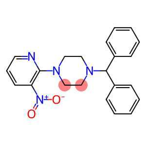 1-benzhydryl-4-(3-nitro-2-pyridinyl)piperazine