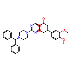 2-(4-BENZHYDRYLPIPERAZIN-1-YL)-7-(3,4-DIMETHOXYPHENYL)-7,8-DIHYDROQUINAZOLIN-5(6H)-ONE