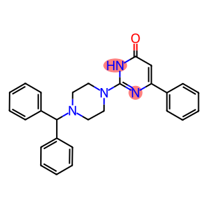 2-(4-BENZHYDRYLPIPERAZIN-1-YL)-6-PHENYLPYRIMIDIN-4(3H)-ONE