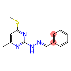 BENZALDEHYDE(4-METHYL-6-METHYLTHIO-2-PYRIMIDINYL)HYDRAZONE
