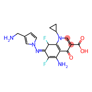 1-Cyclopropyl-1,4-dihydro-4-oxo-5-amino-6,8-difluoro-7-[3-(aminomethyl)pyrrolizino]quinoline-3-carboxylic acid