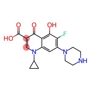 1-Cyclopropyl-6-fluoro-1,4-dihydro-5-hydroxy-4-oxo-7-(1-piperazinyl)quinoline-3-carboxylic acid