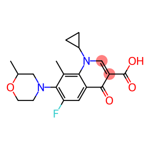 1-Cyclopropyl-6-fluoro-8-methyl-1,4-dihydro-7-(2-methylmorpholino)-4-oxoquinoline-3-carboxylic acid