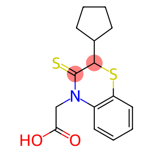 2-Cyclopentyl-2,3-dihydro-3-thioxo-4H-1,4-benzothiazine-4-acetic acid