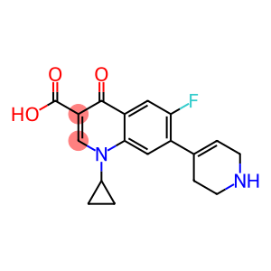 1-Cyclopropyl-6-fluoro-7-(1,2,3,6-tetrahydropyridine-4-yl)-4-oxo-1,4-dihydro-3-quinolinecarboxylic acid